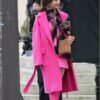 Emily in Paris Lily Collins Pink Trench Coat