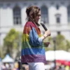 Rainbow Gay Pride Denim Kamala Harris Jacket