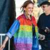 Rainbow Gay Pride Flag Kamala Harris Jacket