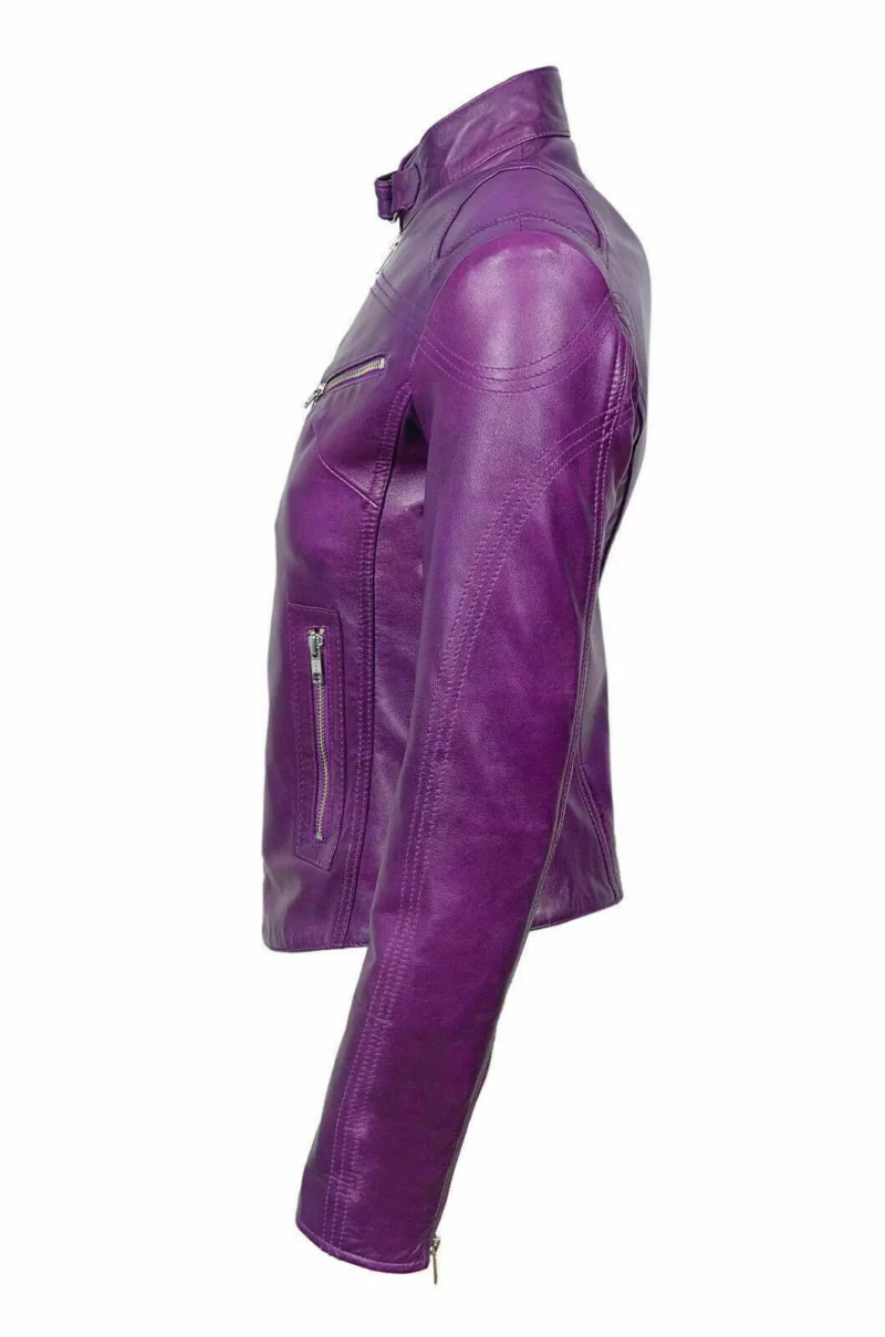 Slim Fit Women's Biker Leather Jacket