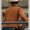 Yellowstone Season 4 Ryan Bingham Brown Puffer Jacket