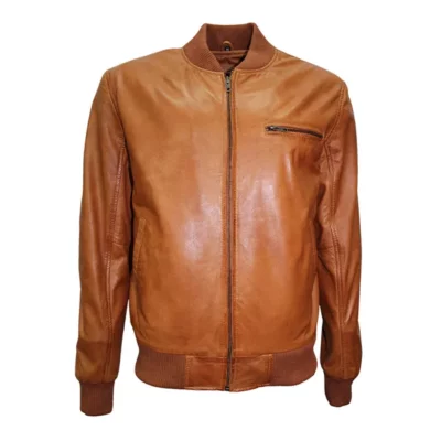 Tan Brown Bomber Jacket