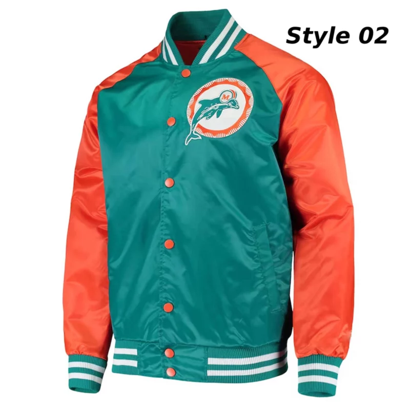 80s Miami Dolphin Starter Satin Style 2 Jacket
