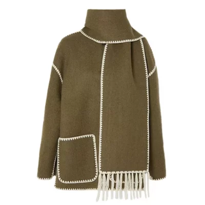 scarf on jacket