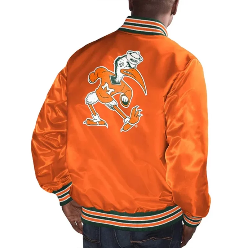 Starter Miami Hurricanes Football Club Bomber Varsity Jacket