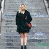 Harley Quinn Velvet Black Coat