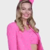 2023 Premiere Margot Robbie Pink Crystal Jacket