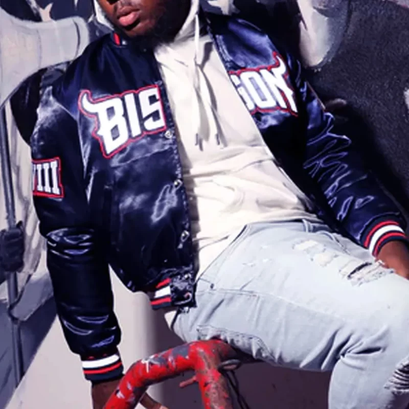 Bison Howard University Blue Satin Jacket