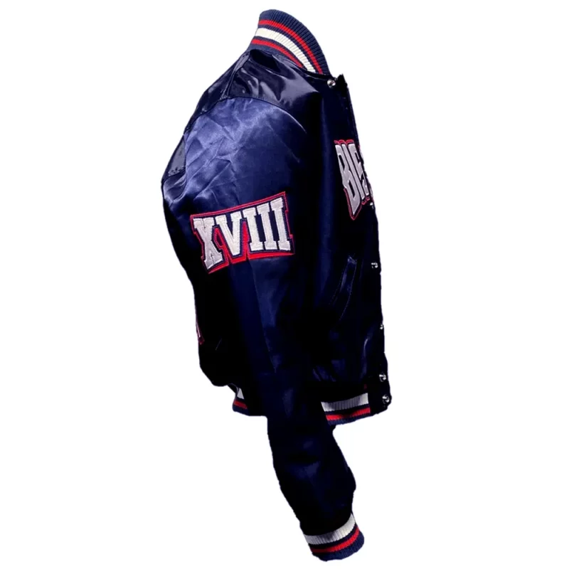 Bison Navy Blue Satin Jacket