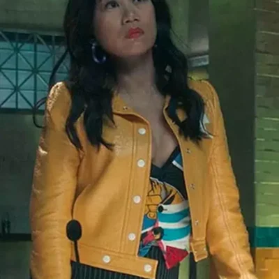 Melody Bayani Yellow Leather Jacket