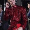 Red Sequin Gradey Dick Jacket