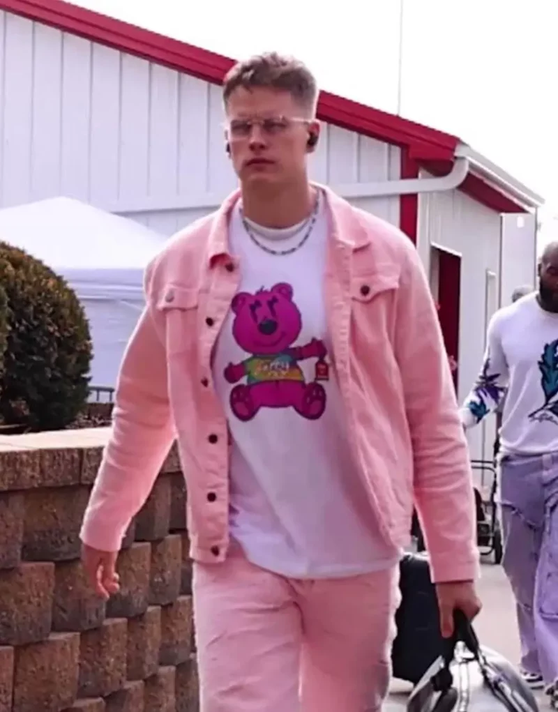 Joe Burrow Cincinnati Bengals Pink Denim Jacket