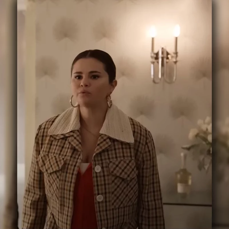 Only Murders In The Building Mabel Mora Selena Gomez Plaid Jacket