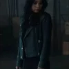 The Equalizer S03 Liza Lapira Black Leather Biker Jacket