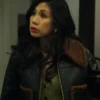 The Equalizer Season 3 Melody Bayani Leather Black Jacket