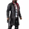 Cyberpunk 2077 Phantom Liberty Idris Elba Black Leather Coat