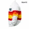 Rainbow Button-up Houston Astros Bomber Jacket