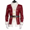 Santa Claus Violent Night David Harbour Red Leather Jacket