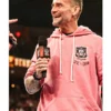 CM Punk Bret Hitman Hart 32 Time Champ Pink Hoodie