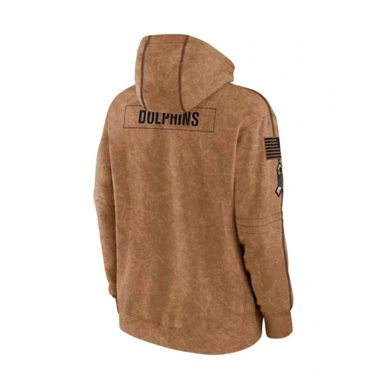 Dolphins Salute to Service Brown Hoodie