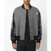 Helmut Lang Logo Grey Varsity Jacket