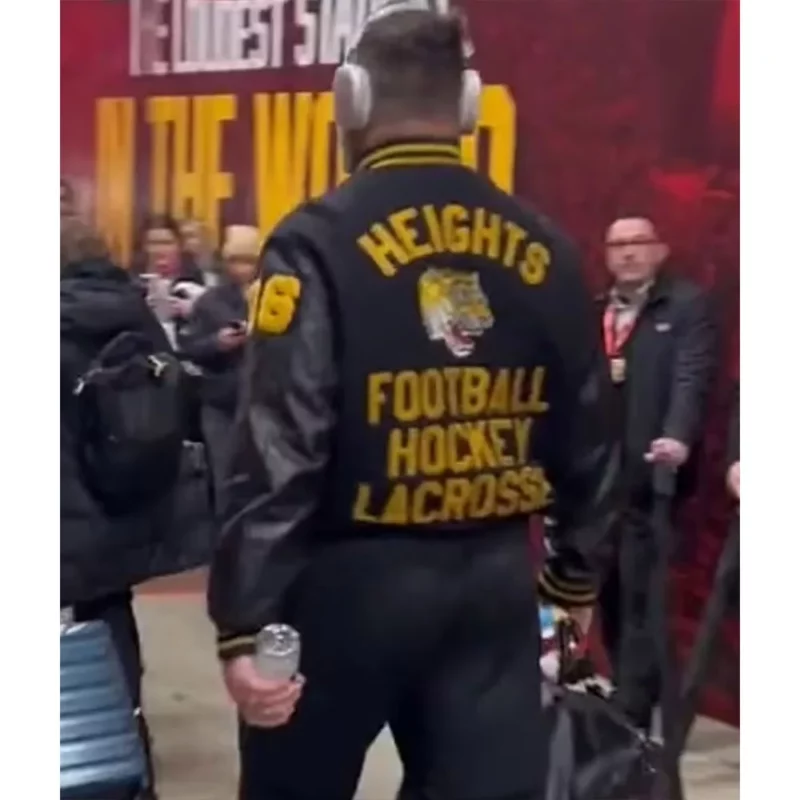 High School Lacrosse Jason Kelce Black Letterman Jacket