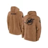 Miami Dolphins Salute To Service Brown Hoodie