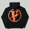 Vlone Printed Black Pullover Hoodie