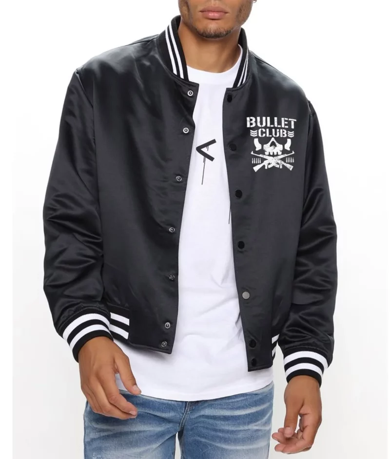 Bullet Club Satin Bomber Black Jacket 3