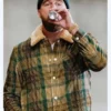 Snf Travis Kelce Plaid Corduroy Brown Jacket 1