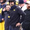 American football Coach Jim Harbaugh Blue Hoodie