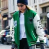 Gigi Hadid Carhartt Green Varsity Bomber Jacket
