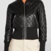 Michelle Keegan Quilted Black Jacket