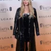 BAFTA Awards Margot Robbie Leather Coat