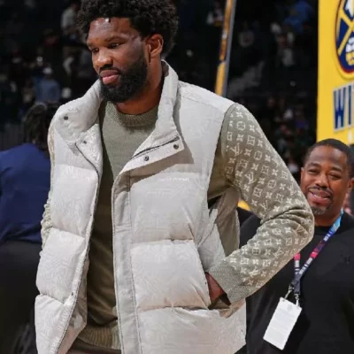 Joel Embiid White Puffer Vest