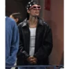 Justin Bieber Us Open 2023 Black Leather Jacket