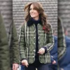 Kate Middleton Quilted Green Checked Jacket
