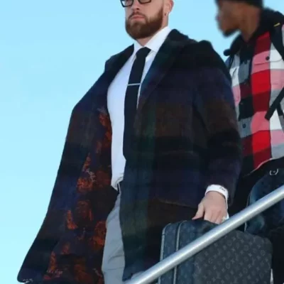 Travis Kelce Plaid Coat
