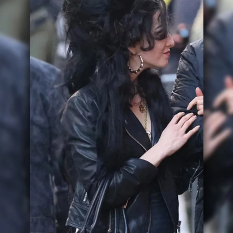 Amy Winehouse Back To Black Black Leather Jacket
