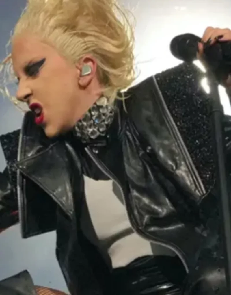 Lady Gaga Film Joker Folie A Deux 2024 Harley Quinn Leather Jacket