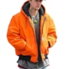 Justin Bieber Hooded Orange Jacket