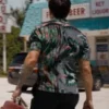 Jake Gyllenhaal Green Printed Shirt