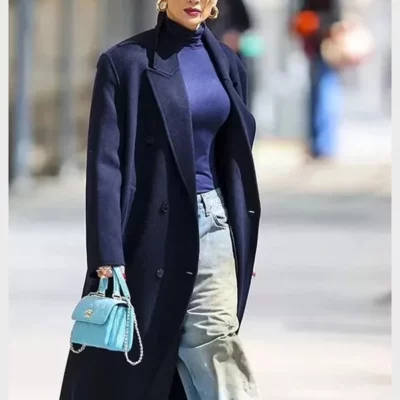 Jennifer Lopez NYC Blue Coat