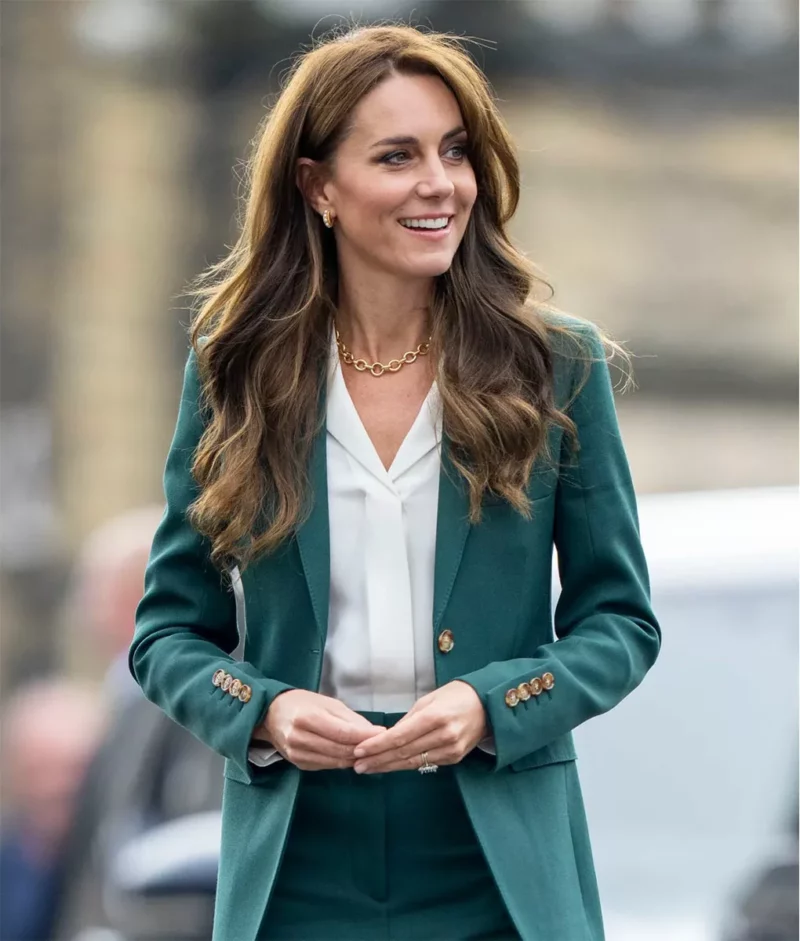 The Princess of Wales Kate Middleton Green Suit