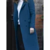 Kate Middleton Gardens Blue Trench Coat