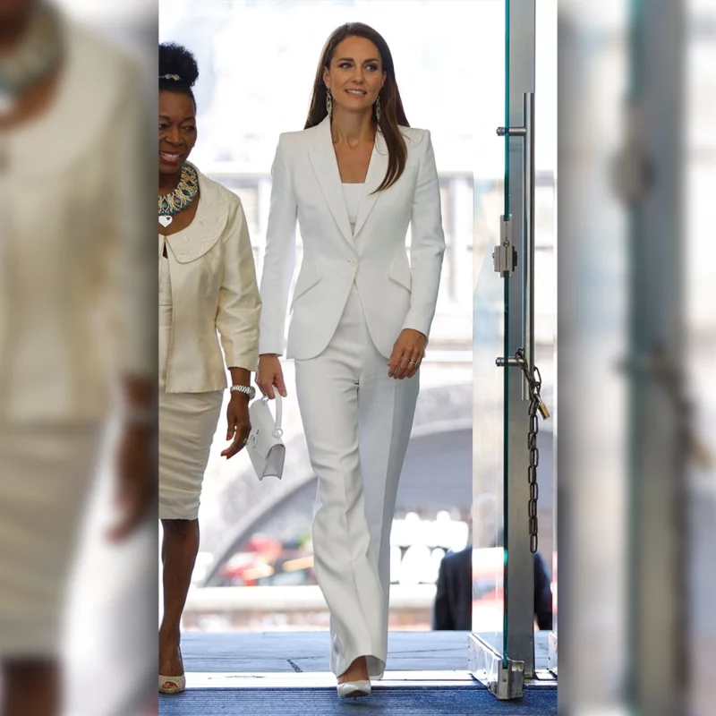 KateMiddleton 2022 White Suiit