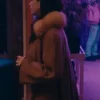 The Gentlemen S01 Kaya Scodelario Fur Brown Coat