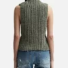 All American S06 Samantha Logan Ribbed Zip Vest
