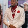 Quentin Johnston White Blazer