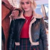 Doctor Who 2024 Millie Gibson Leather Shearling Jacket